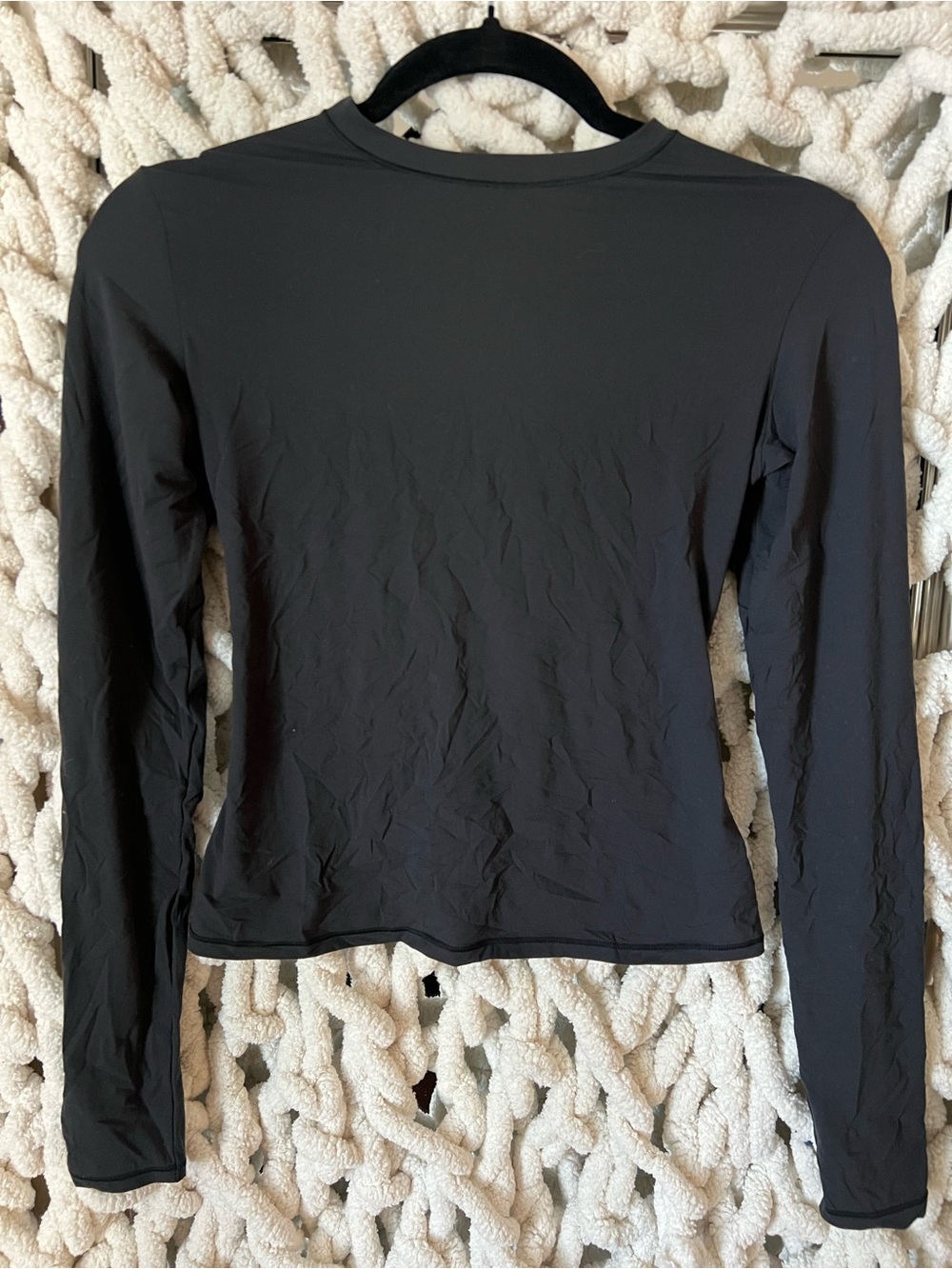 SKIMS FITS EVERYBODY LONG SLEEVE T-SHIRT NWT - ONYX